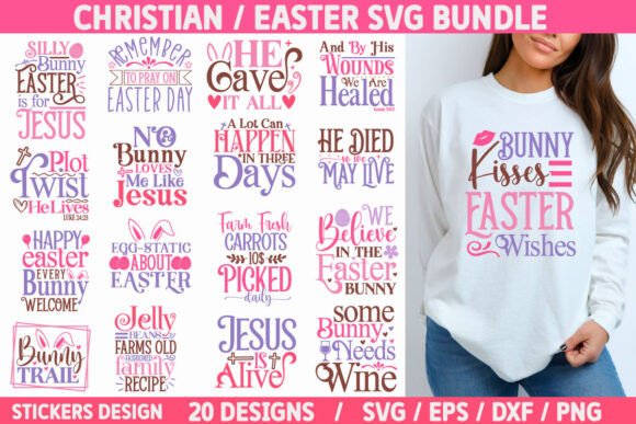 Christian Easter SVG Bundle: Graphics for T-Shirt Designs