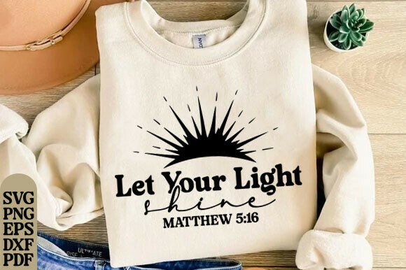 Christian Shirt, Let Your Light Shine Graphics