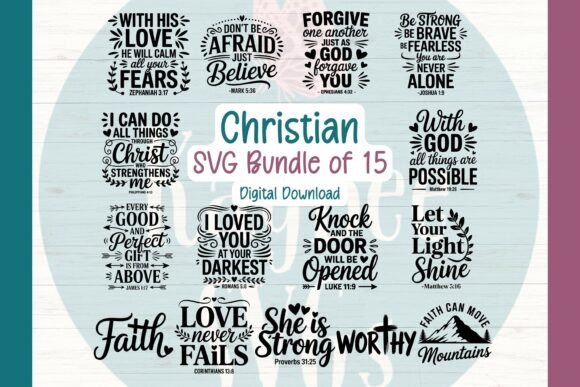 Christian SVG Bundle: Graphics & T-Shirt Designs
