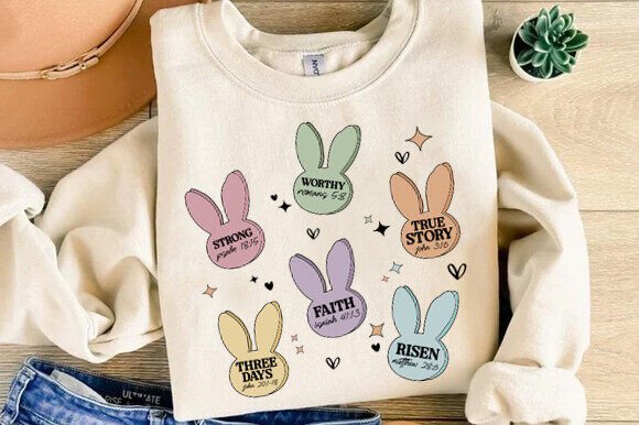 Easter Day SVG, Christian Easter SVG: Graphics & T-Shirt Designs