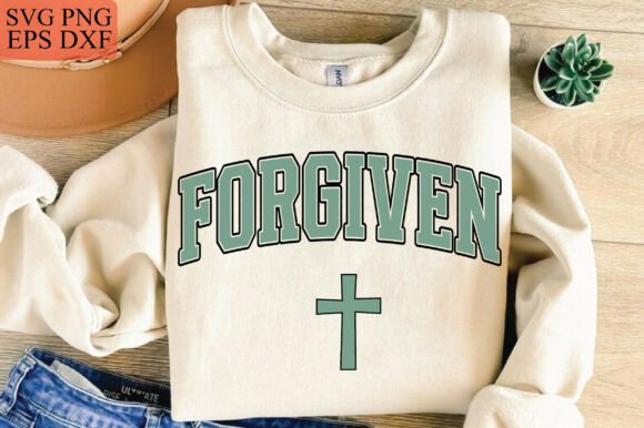 Forgiven Jesus Cross SVG: Religious Graphics for T-Shirt Designs