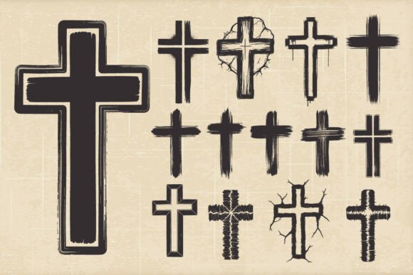 Grunge Christian Jesus Cross SVG Bundle: Graphics & T-Shirt Designs