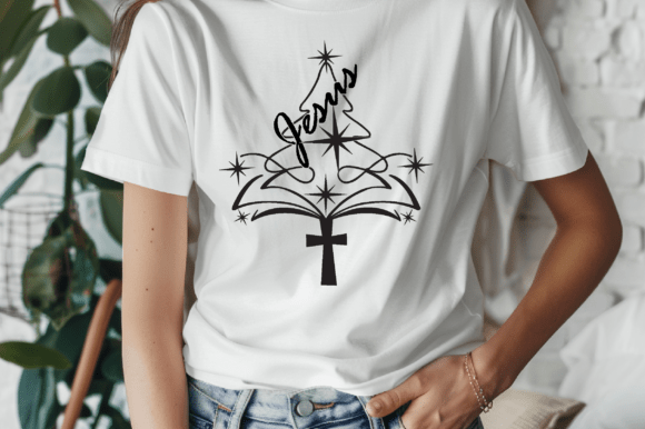 Jesus Christmas Tree SVG: Graphics & T-Shirt Designs