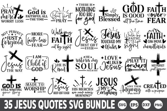 Jesus Quotes SVG Bundle: Graphics for T-Shirt Designs