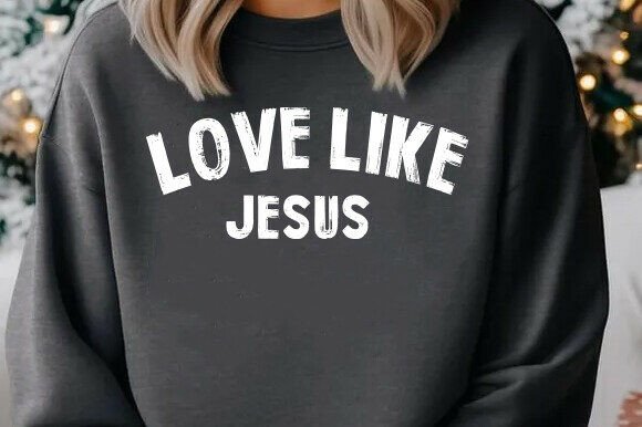 Love Like Jesus, Distressed, Faith SVG PNG