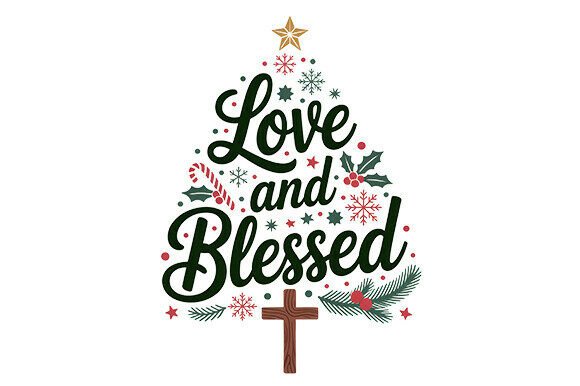 Loved and Blessed PNG: Christian Graphics for T-Shirt Designs